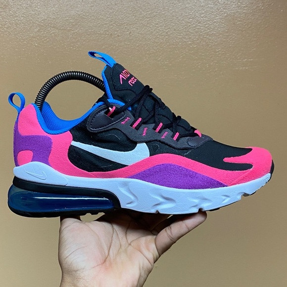 Nike Air Max 270 React “Black Hyper Pink Vivid Purple” Size 8.5 🚨READ BELOW!🚨 - Picture 4 of 17
